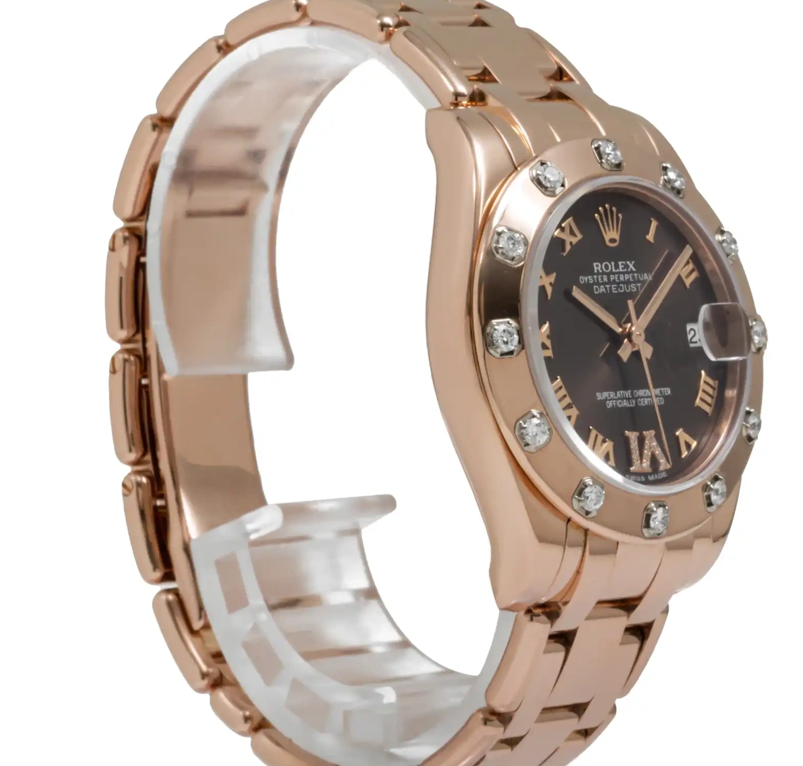 Prestigious Jewelrys Rose Rolex Gold Datejust 81315 0714